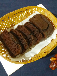A picture of Dates banana chocolate cake.