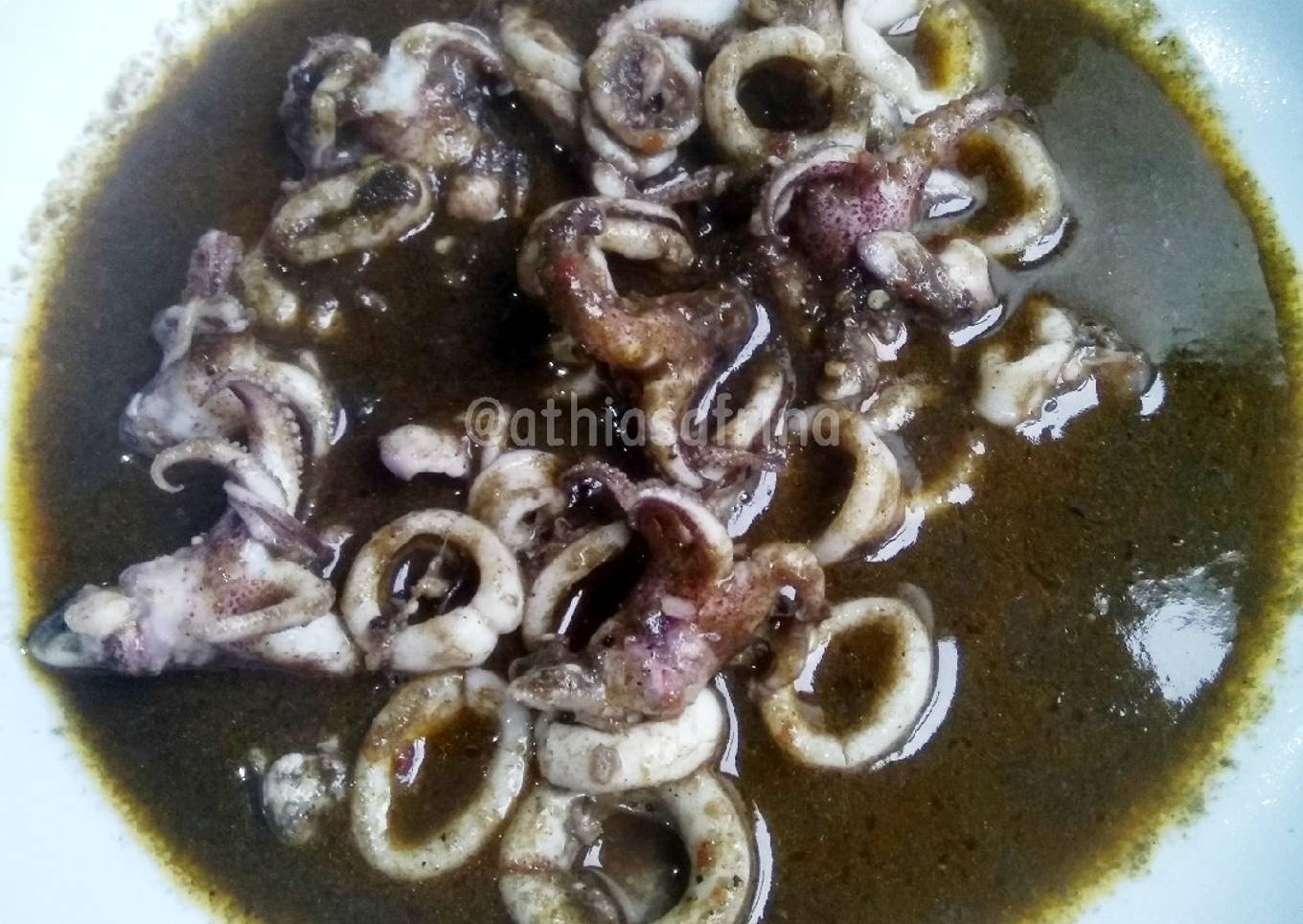 Cumi Hitam Lada Bawang Putih cuma 3 bahan utama tp enak bgt 😍