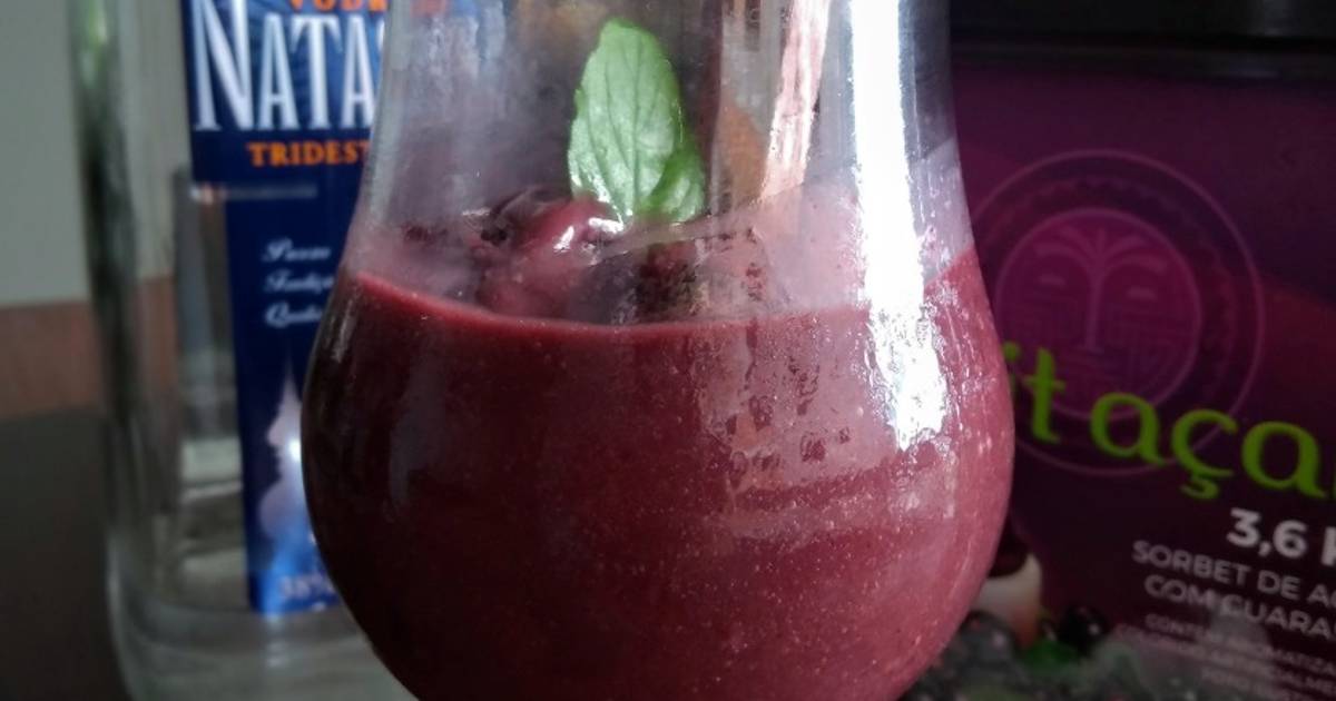 Frozen alcoólico de açaí Receita por Luiz Carlos Cookpad