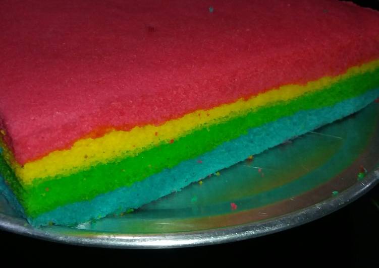 Rainbow cake kukus