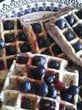 Waffles de arándanos aptos para celíacos y sin azúcar