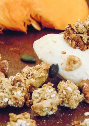 A picture of Pumpkin Granola Clusters.