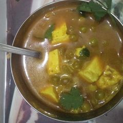 Matar paneer A picture of Matar paneer.