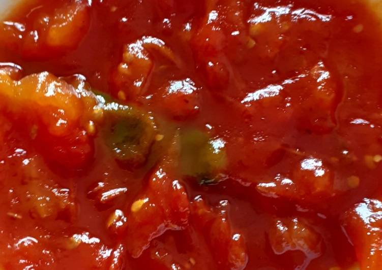 Steps to Prepare Super Quick Homemade Tomato Chutney (Sweet)