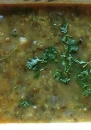 A picture of Moong dal and Sponge gourd sabji.