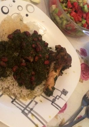 عکسی از دستور خورش قورمه سبزی تهرانی