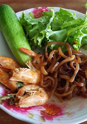 รูปของ กุ้งอบเส้นบุก (ใช้หม้อหุงข้าว)