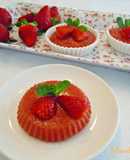 Espuma cremosa de fresas