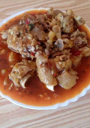 Una foto de Salsa de patas de cerdo