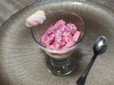 Crema de membrillos con crema de queso mascarpone sin azúcar