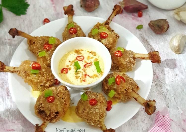 83. Crispy Chicken Drumstick Gluten Free sauce Homemade vco Mayo