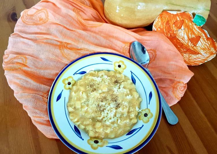 Minestra di zucca al provolone