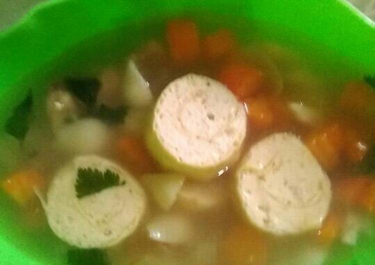 Cara Membuat sup rolade tahu yang Nikmat