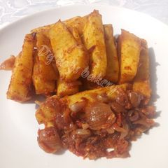 Spicy fried yam A picture of Spicy fried yam.