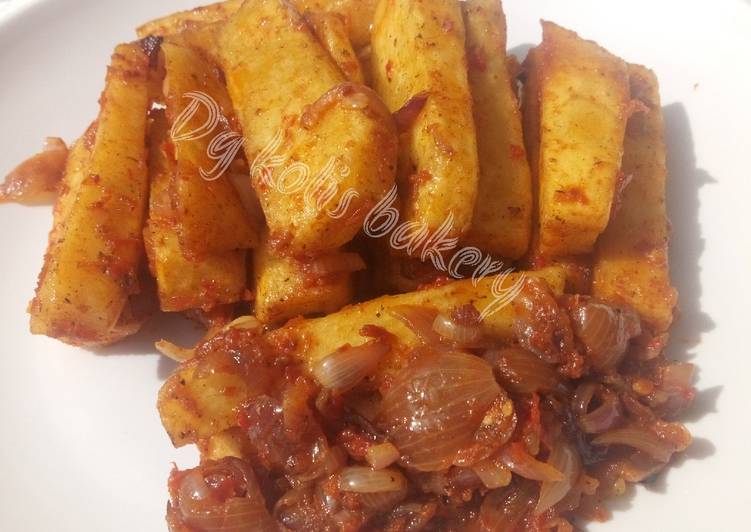 Step-by-Step Guide to Prepare Ultimate Spicy fried yam Cooking Basics for Beginners