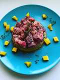 Tártaro de Salmão e Atum com base de abacate