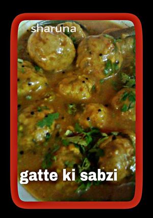 A picture of Gatte ki Sabzi.
