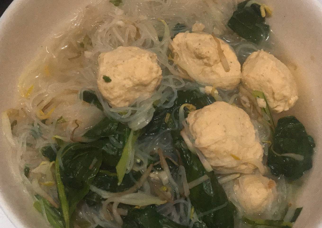 Bakso udang ayam dan kuah bakso (diet)