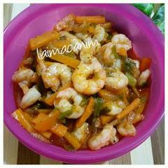 Shrimp with oyster sauce A picture of Shrimp with oyster sauce.