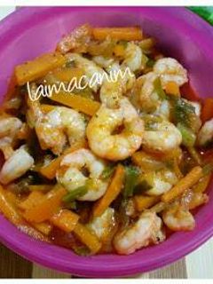A picture of Shrimp with oyster sauce.