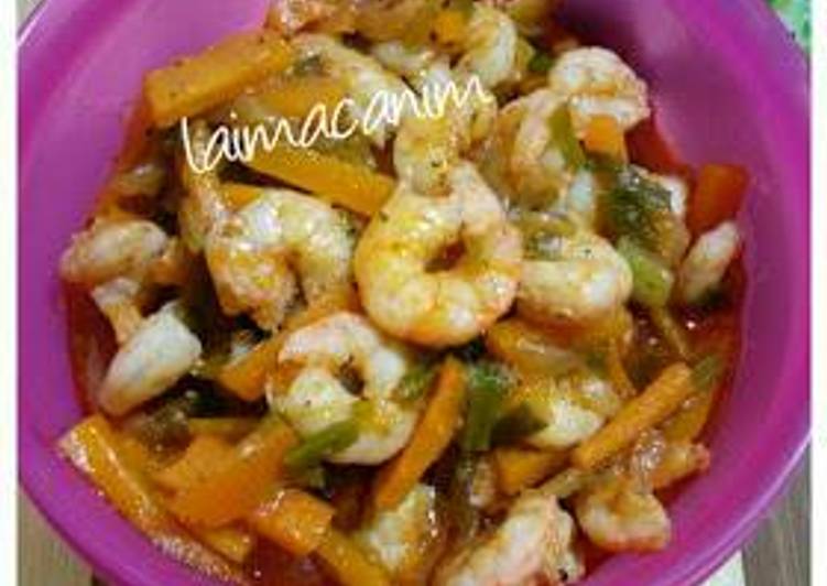 Shrimp with oyster sauce