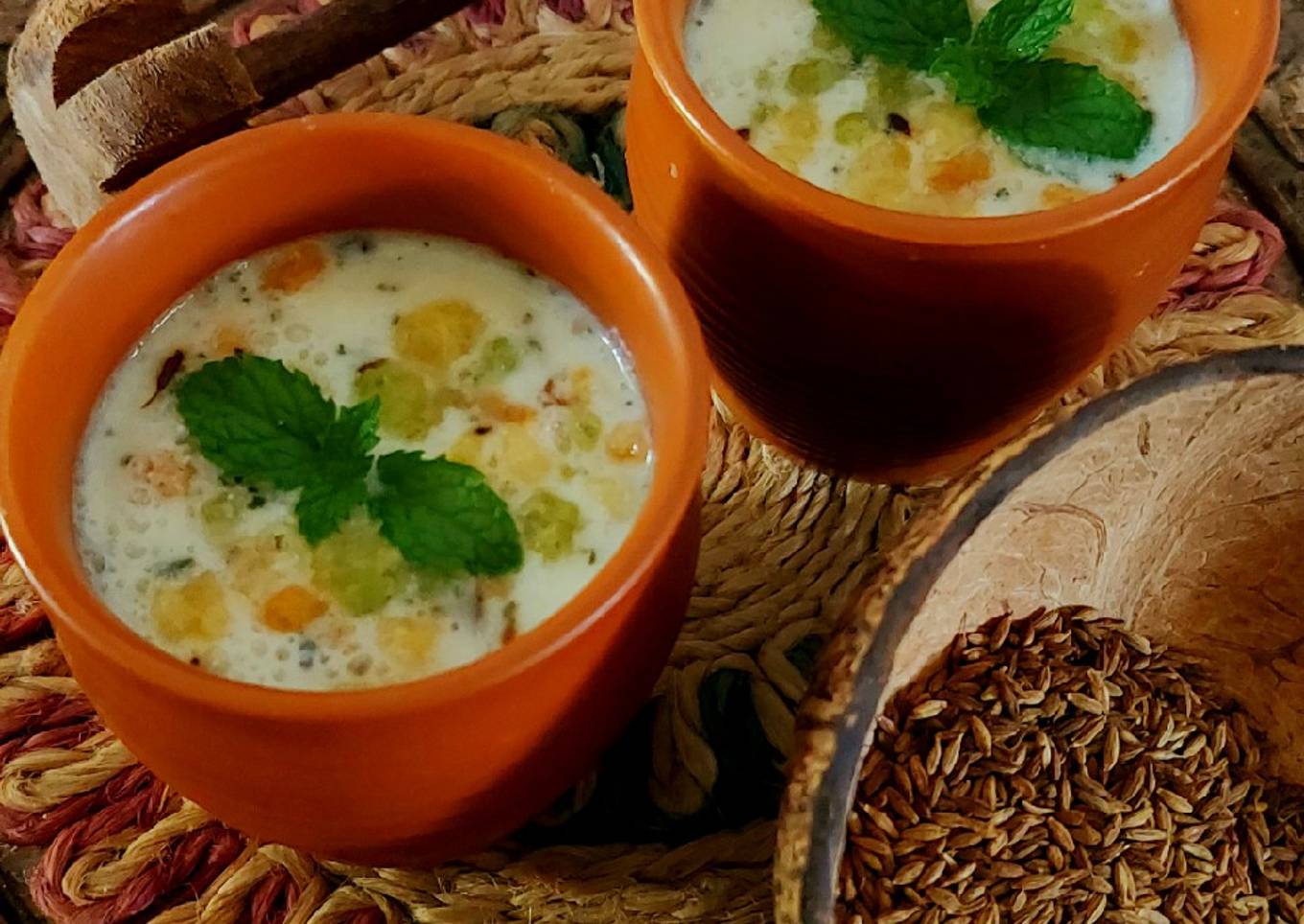 Raw Mango Masala Boondi Chaas
