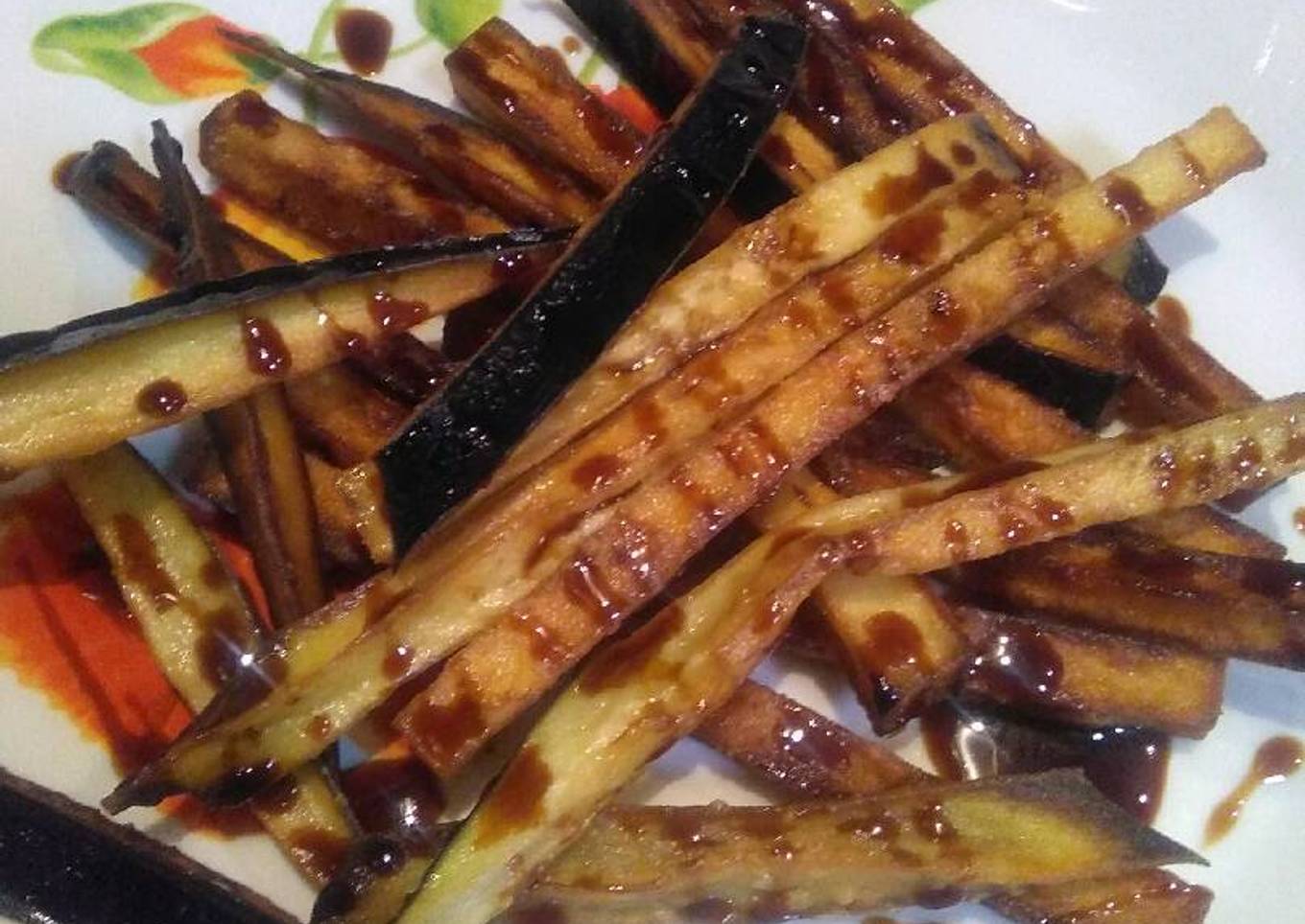Berenjenas fritas con miel de caña
