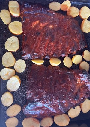 Una foto de Costillar con salsa barbacoa