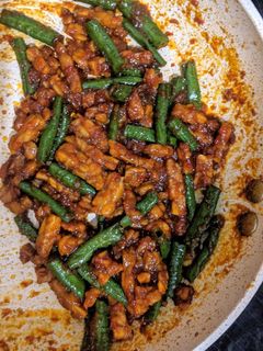 Foto resep Tempe kacang panjang pedas manis