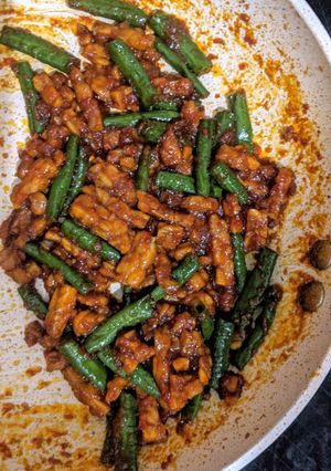 Foto resep Tempe kacang panjang pedas manis