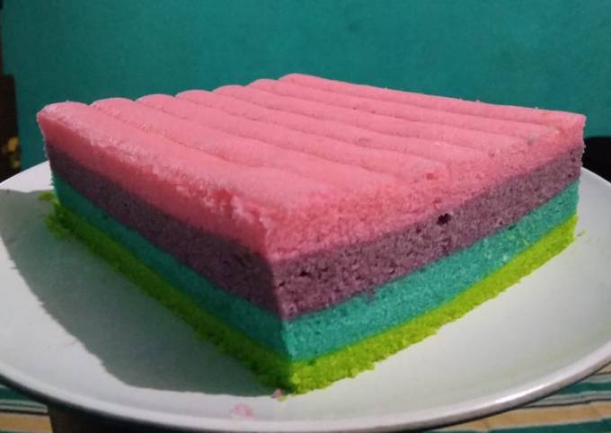 Resep Rainbow Cake Kukus Ny Liem Oleh Antik Mustika Sari Cookpad
