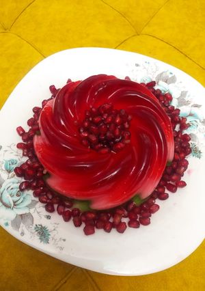 عکسی از دستور ژله شب یلدا به سبک هندوانه