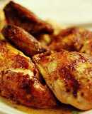 Pollo de campo con vinagreta de miel y oliva