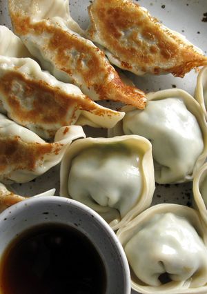 A picture of Prawn & Garlic Chives Gyoza.