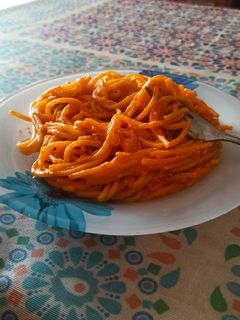 Una foto de Pasta (Spaghetti) cremosa