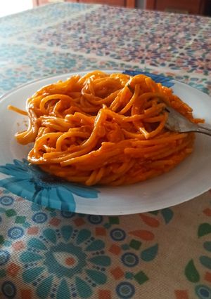 Una foto de Pasta (Spaghetti) cremosa