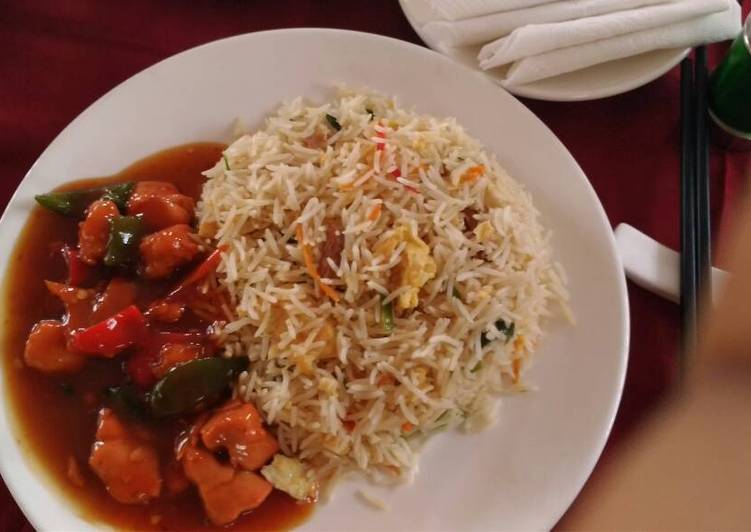 Basmati rice with sauce