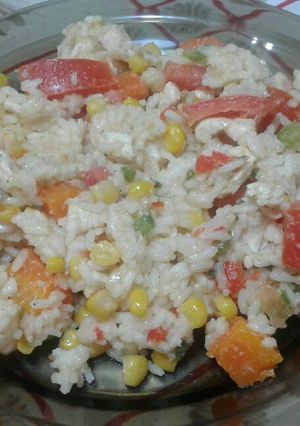 Una foto de Ensalada fría de arroz