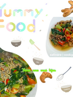 Foto resep Tumis SASAJU (tumis usus ayam sawi hijau)