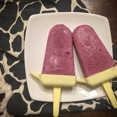 A picture of 2 Ingredient Blueberry Greek Yogurt Pops.
