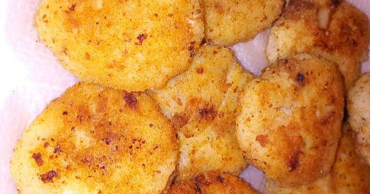 Tortitas de patata con pollo deshebrado Receta de María Carmen - Cookpad