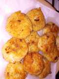 Tortitas de patata con pollo deshebrado