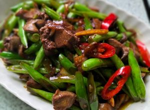 Gambar Kacang Buncis Tumis Hati Ayam
