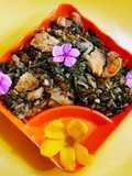মুসুর ডালের বড়া দিয়ে মূলো শাক ভাজা (muli saag bhaja recipe in Bengali)