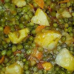 Irish potatoes with peas A picture of Irish potatoes with peas.