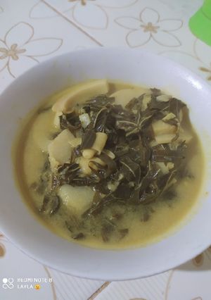 Foto resep Sayur rengkong (rebung-daun singkong)