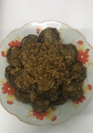 Hình của món Cà tím xóc muối sả (chay).