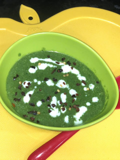 A picture of Cream of Spinach Soup.