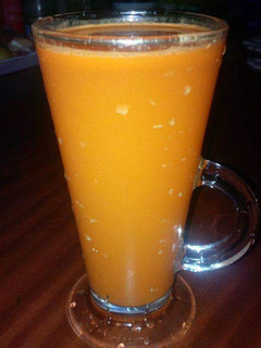 A picture of Carrot and ginger juice.