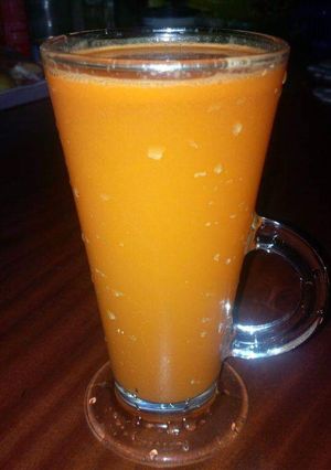 A picture of Carrot and ginger juice.